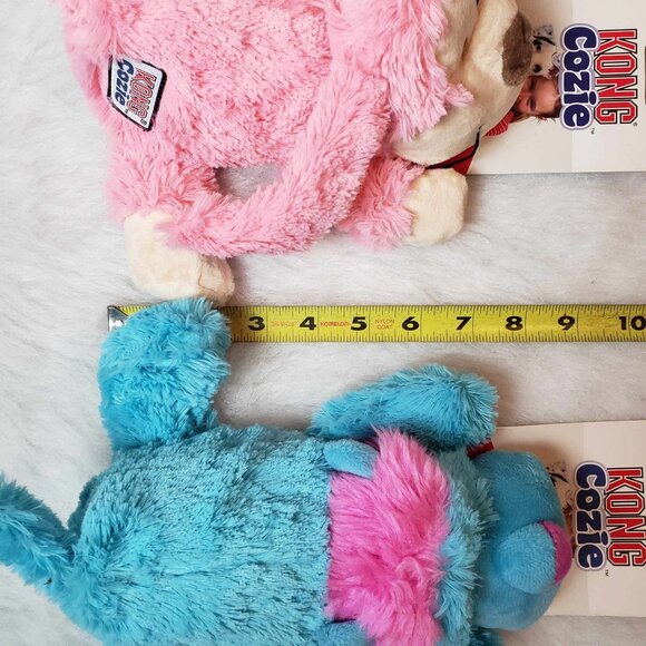3 Dog Toys - KONG COZIE Plush Rabbit & Lion + ZIPPY PAWS Monkey & Banana Burrow - Picture 10 of 16